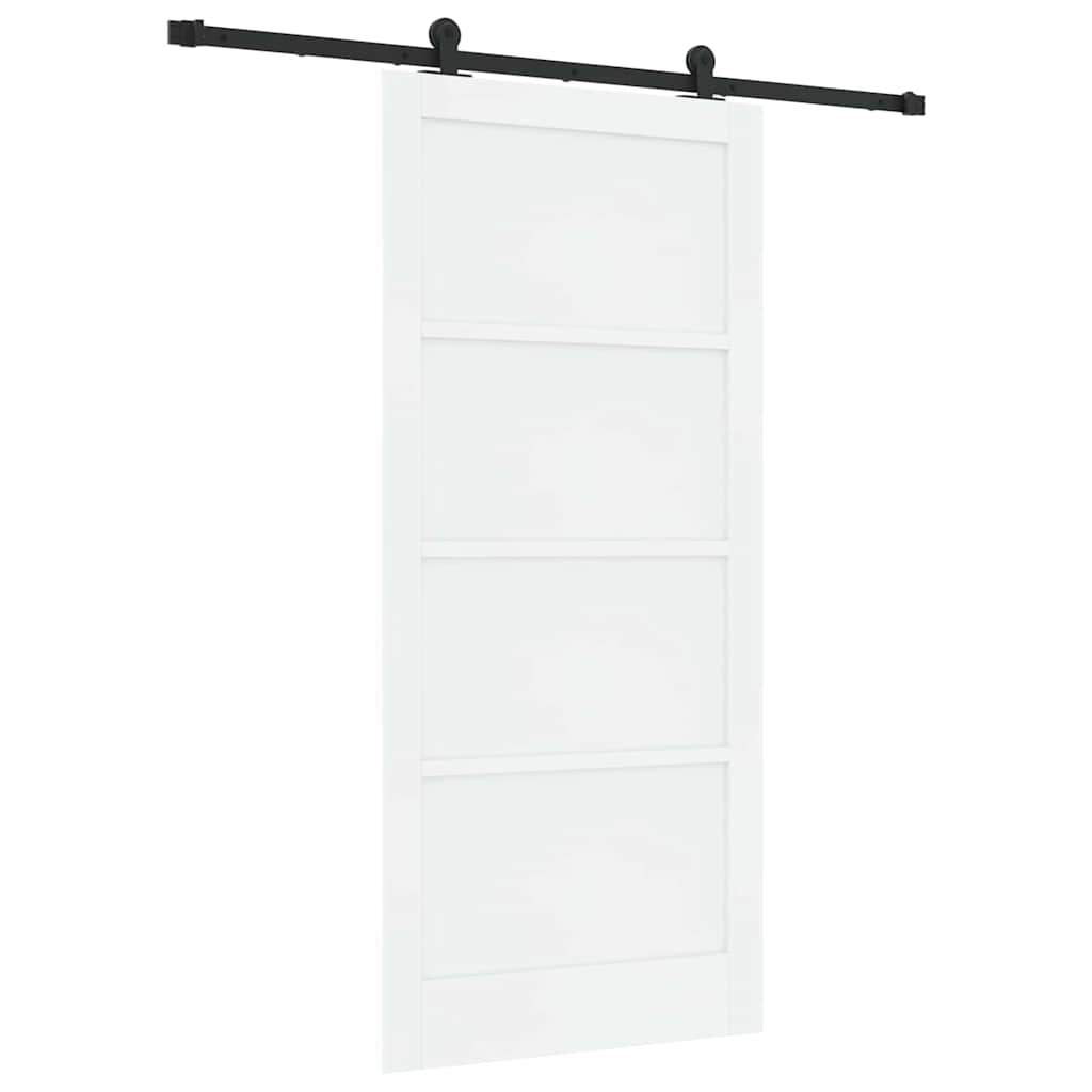 Schuifdeurset Wit en zwart 93 x 202 cm