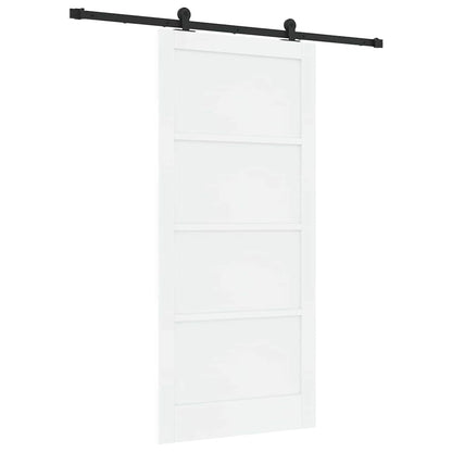 Schuifdeurset Wit en zwart 93 x 202 cm