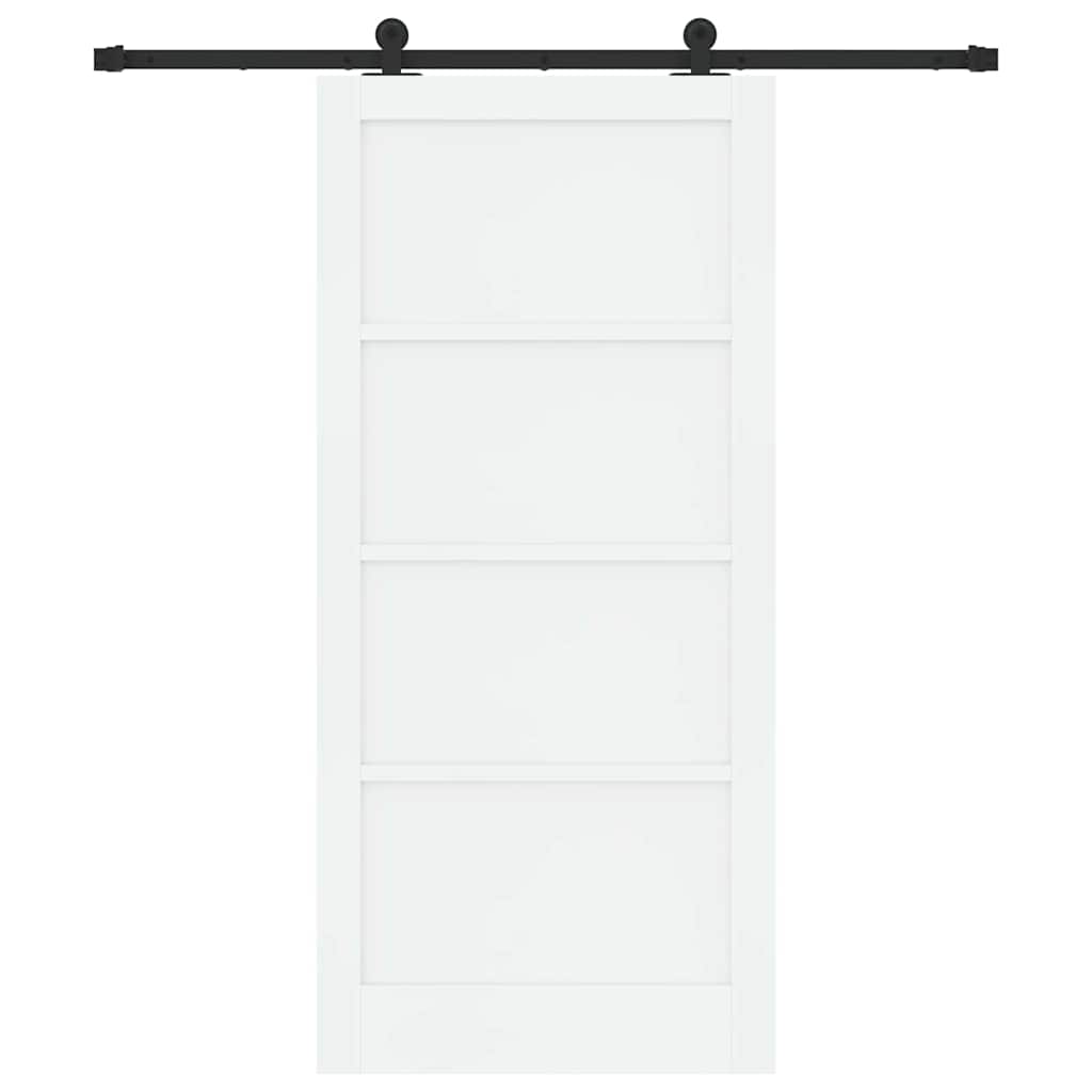 Schuifdeurset Wit en zwart 93 x 202 cm