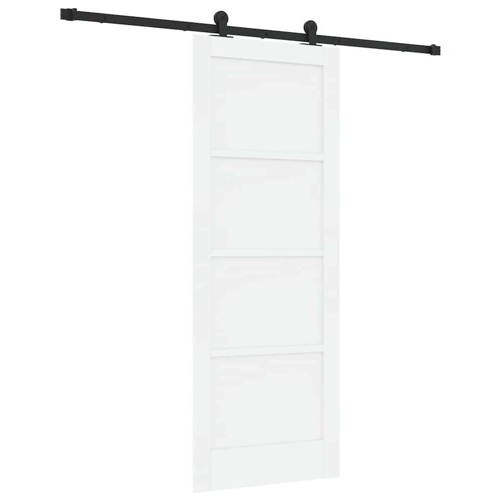 Schuifdeurset Wit en zwart 78 x 202 cm
