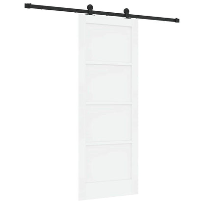 Schuifdeurset Wit en zwart 78 x 202 cm