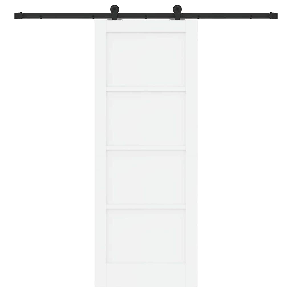 Schuifdeurset Wit en zwart 78 x 202 cm