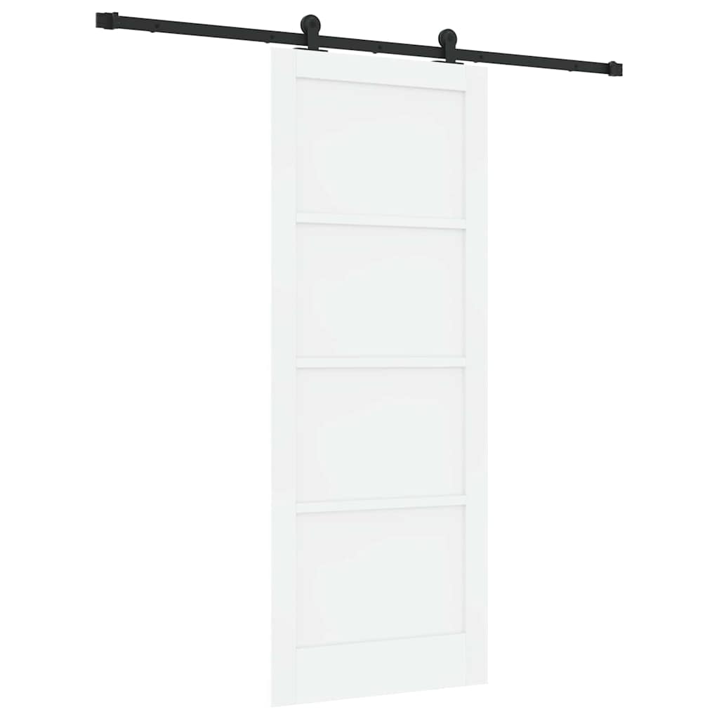 Schuifdeurset Wit en zwart 83 x 211 cm