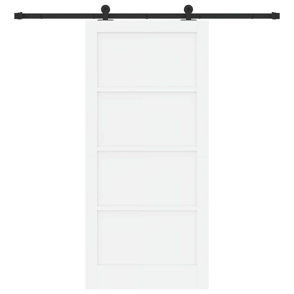 Schuifdeurset Wit en zwart 93 x 202 cm