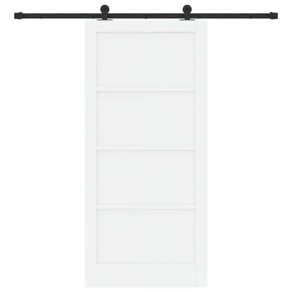 Schuifdeurset Wit en zwart 93 x 202 cm