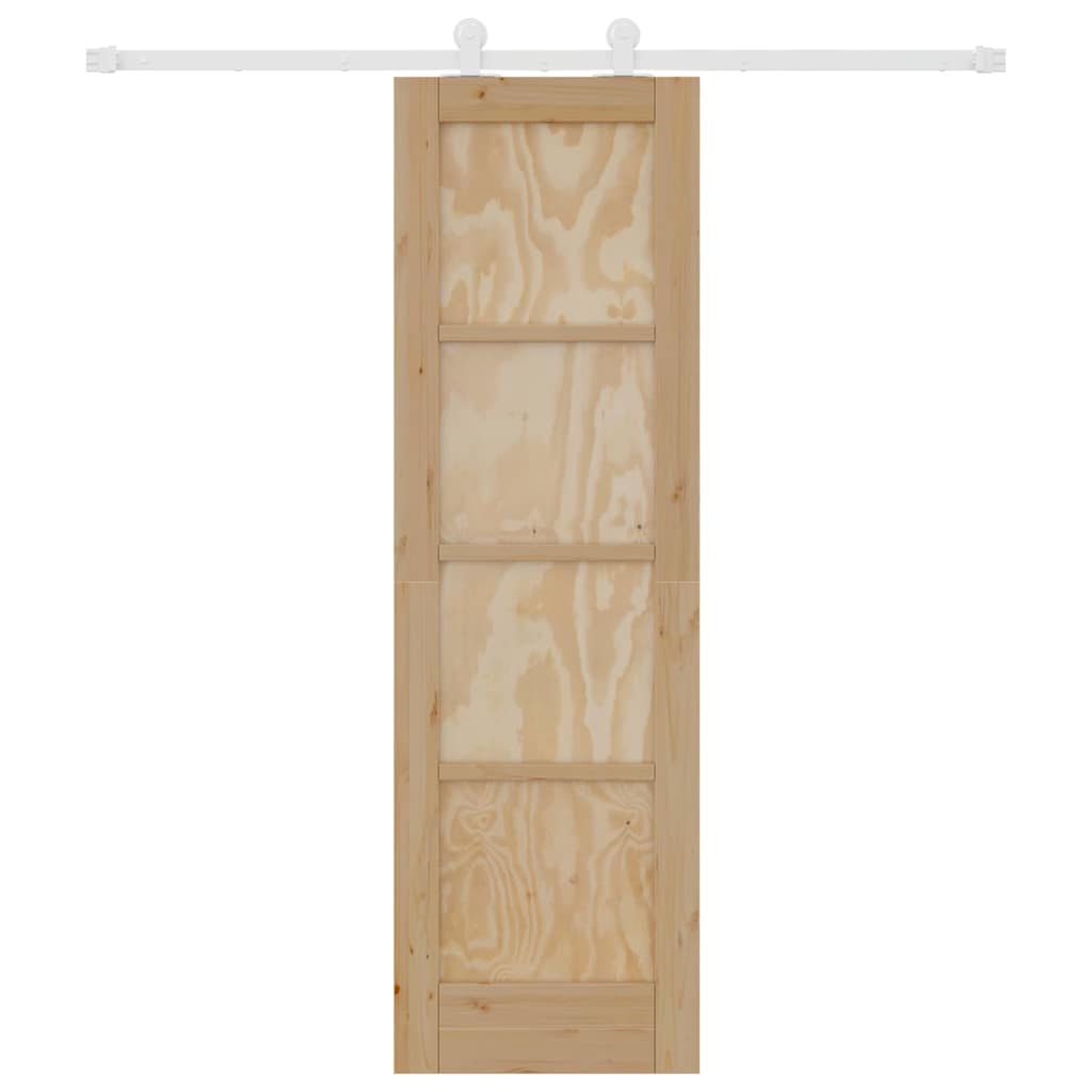 Schuifdeurset Natuurlijk en wit 61 x 198,5 cm