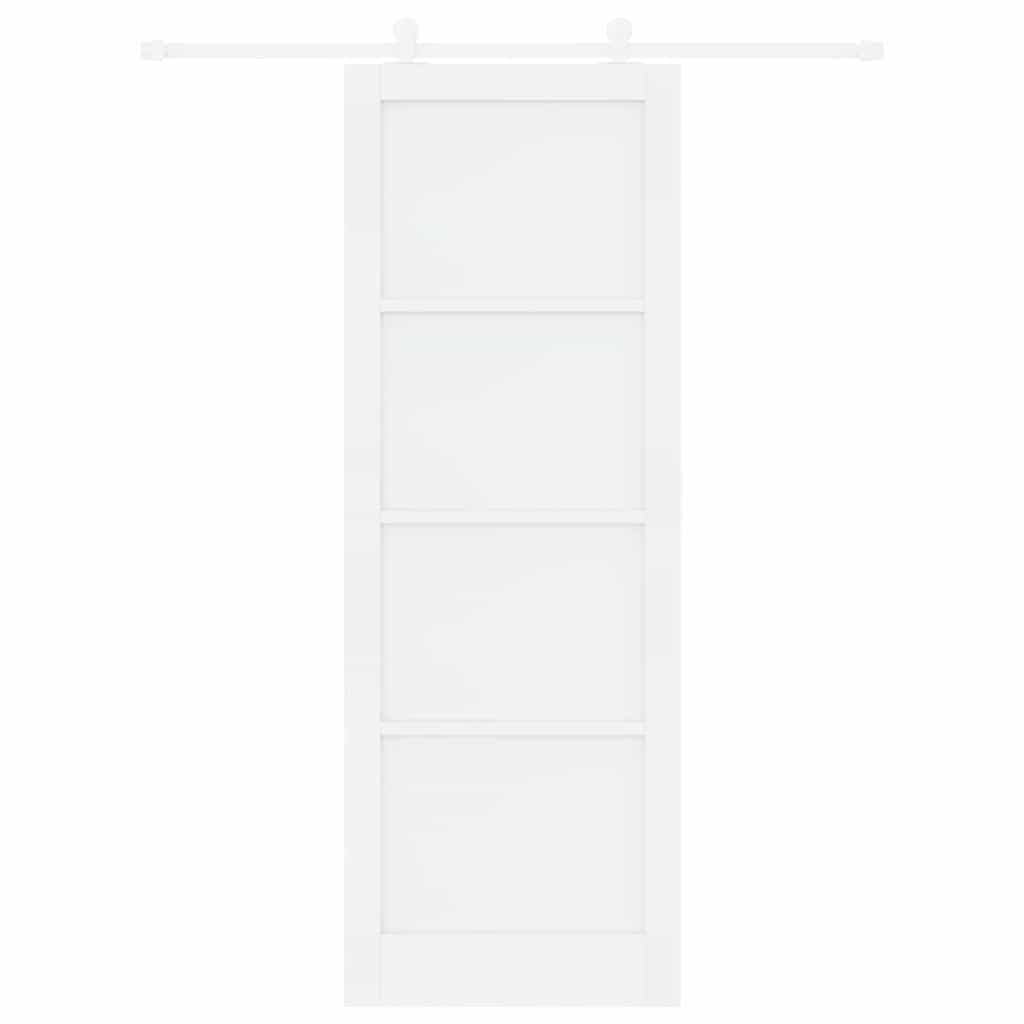 Schuifdeurset Wit 83 x 232 cm Massief grenenhout en staal