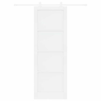 Schuifdeurset Wit 83 x 232 cm Massief grenenhout en staal