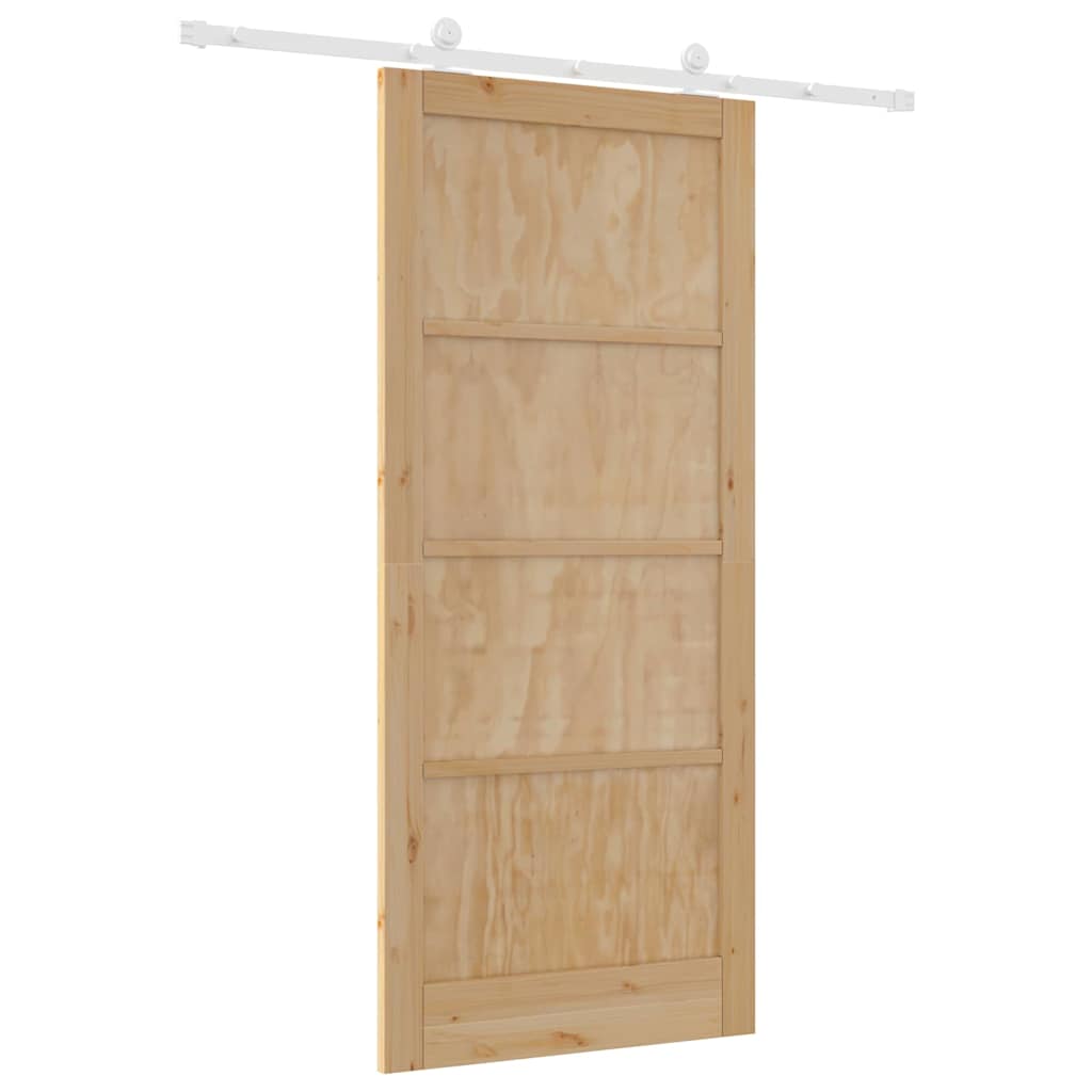 Schuifdeurset Natuurlijk en wit 93 x 211 cm