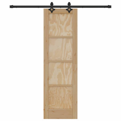 Schuifdeur Naturel en zwart 61 x 198,5 cm