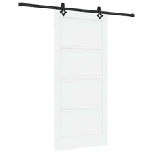 Schuifdeur Wit en zwart 93 x 202 cm Massief grenenhout en staal