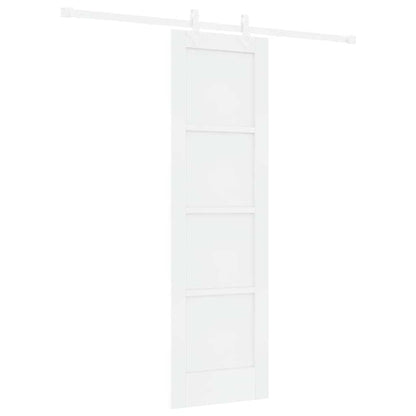 Schuifdeur Wit 61 x 198,5 cm Massief grenenhout en staal