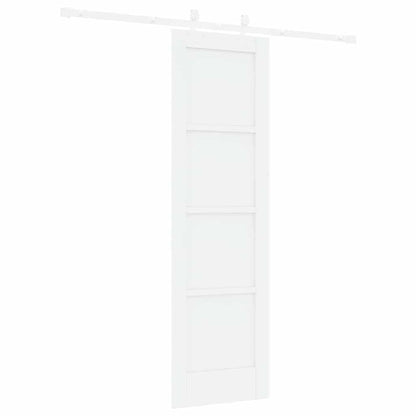 Schuifdeur Wit 61 x 198,5 cm Massief grenenhout en staal