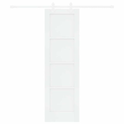 Schuifdeur Wit 61 x 198,5 cm Massief grenenhout en staal