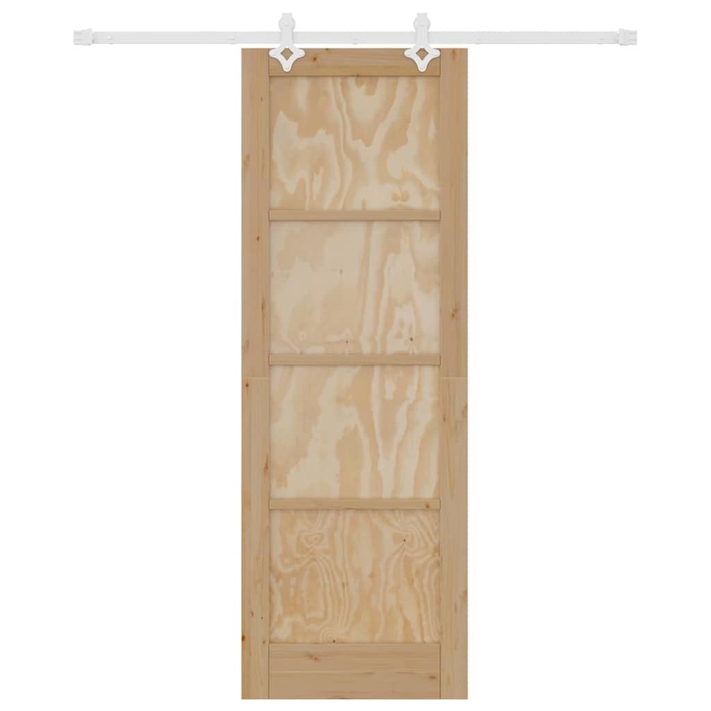 Schuifdeur Naturel en zwart 73.5 x 211 cm