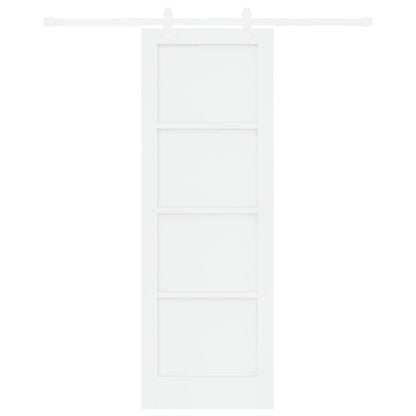 Schuifdeur Wit 73.5 x 211 cm Massief grenenhout en staal