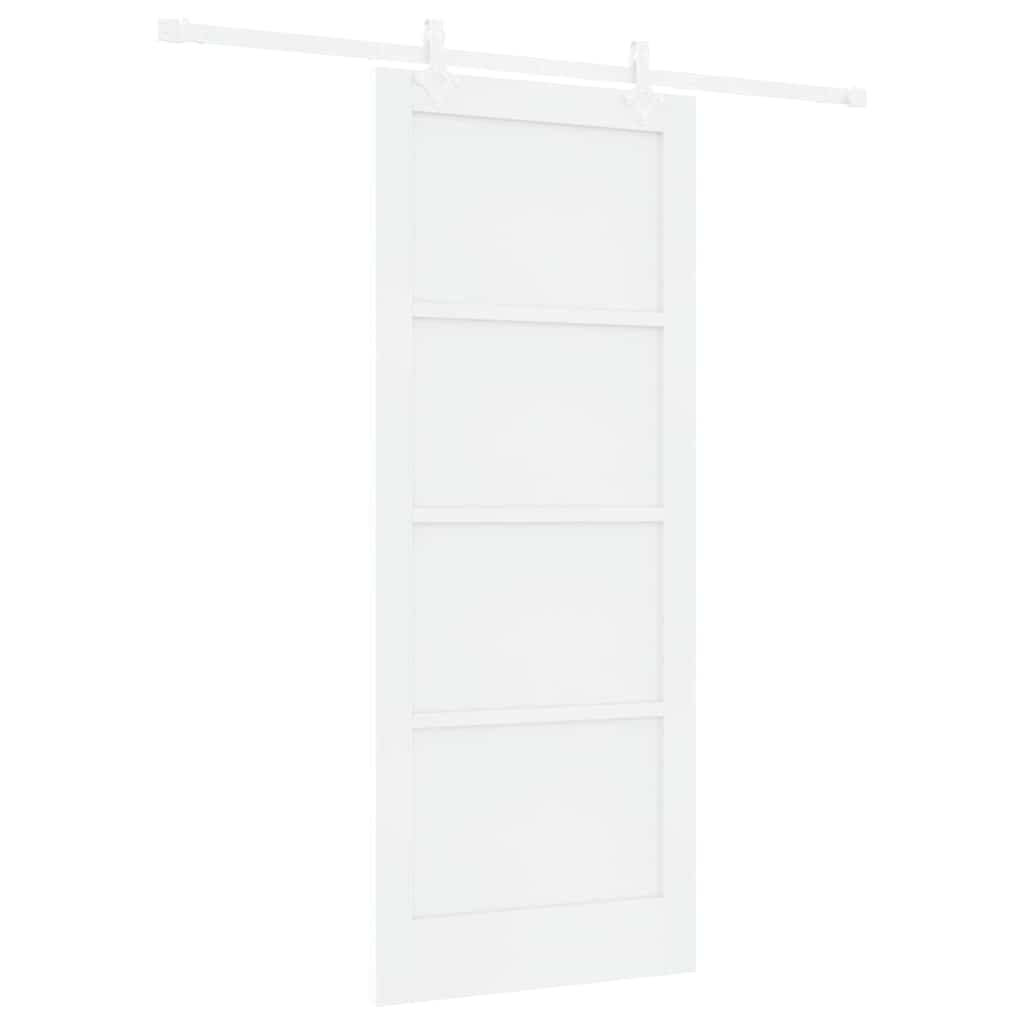 Schuifdeur Wit 83 x 202 cm Massief grenenhout