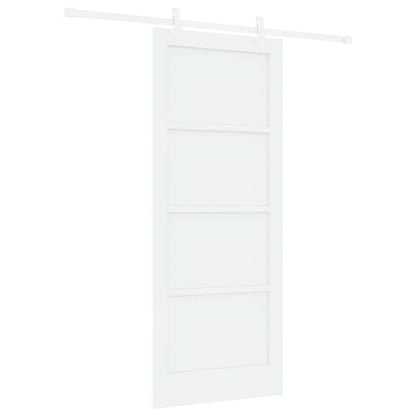 Schuifdeur Wit 83 x 202 cm Massief grenenhout