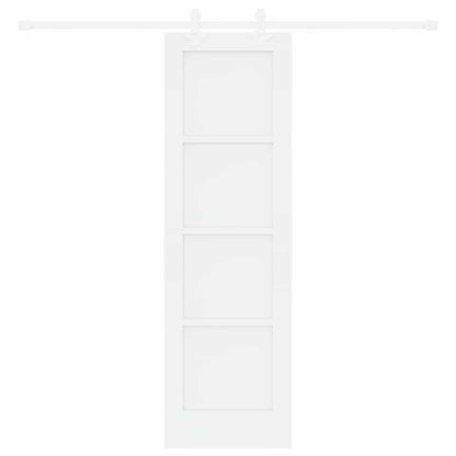 Schuifdeur Wit 61 x 198,5 cm Massief grenenhout en staal