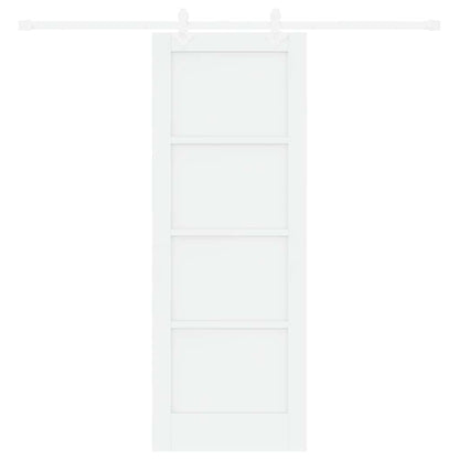Schuifdeur Wit 73.5 x 198.5 cm Massief grenenhout en staal