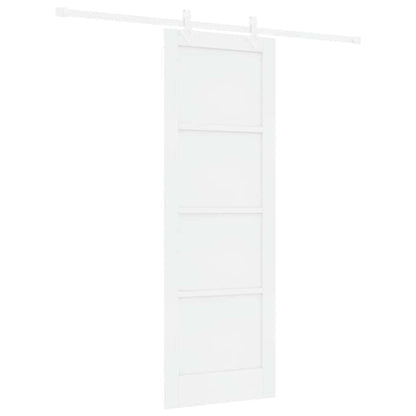 Schuifdeur Wit 73.5 x 211 cm Massief grenenhout en staal