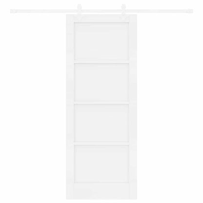 Schuifdeur Wit 78 x 202 cm Massief grenenhout en staal