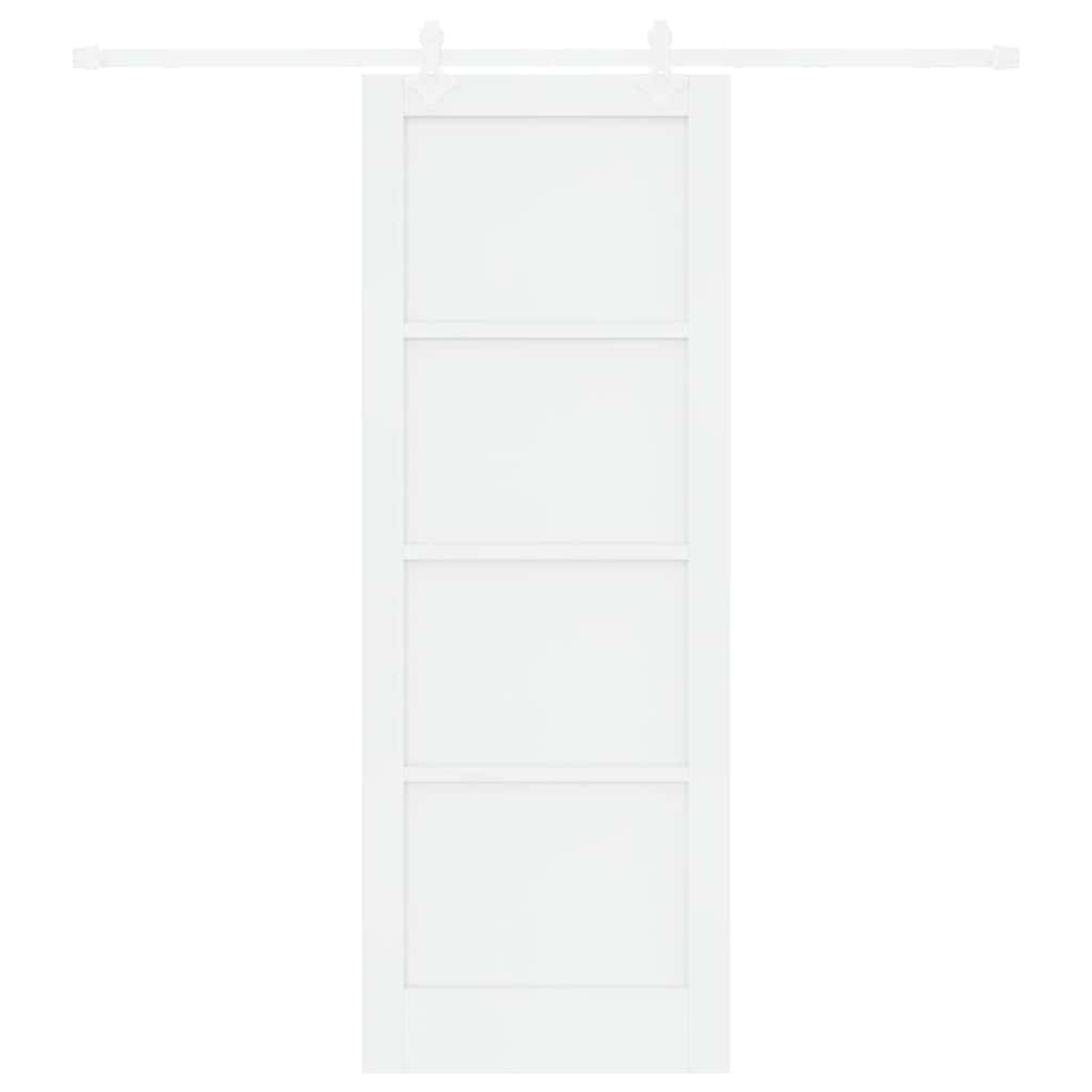 Schuifdeur Wit 78 x 211 cm Massief grenenhout en staal