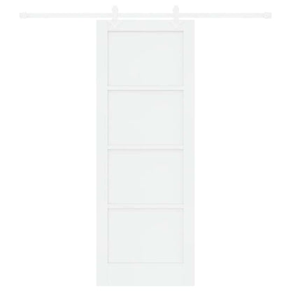 Schuifdeur Wit 78 x 211 cm Massief grenenhout en staal