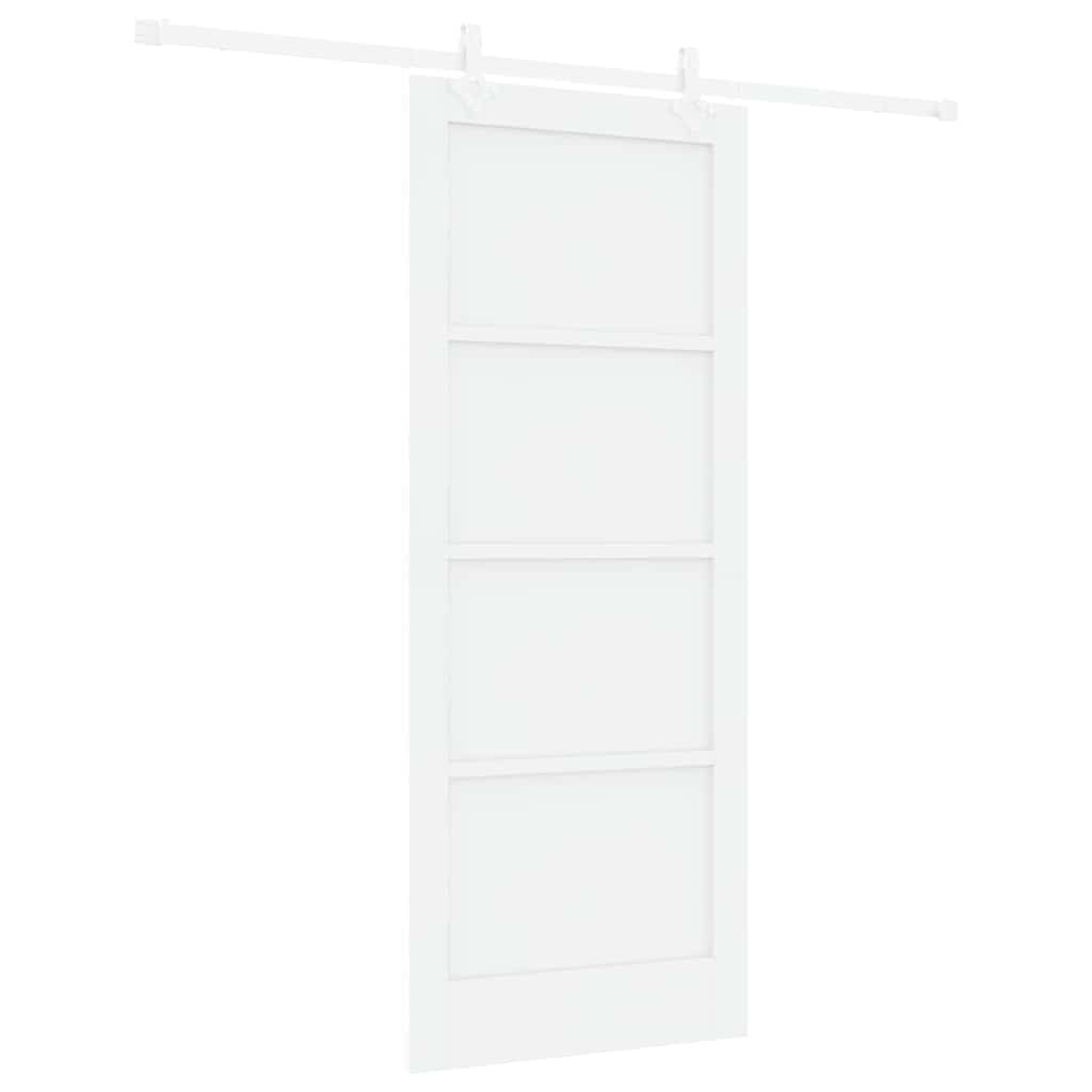 Schuifdeur Wit 83 x 202 cm Massief grenenhout