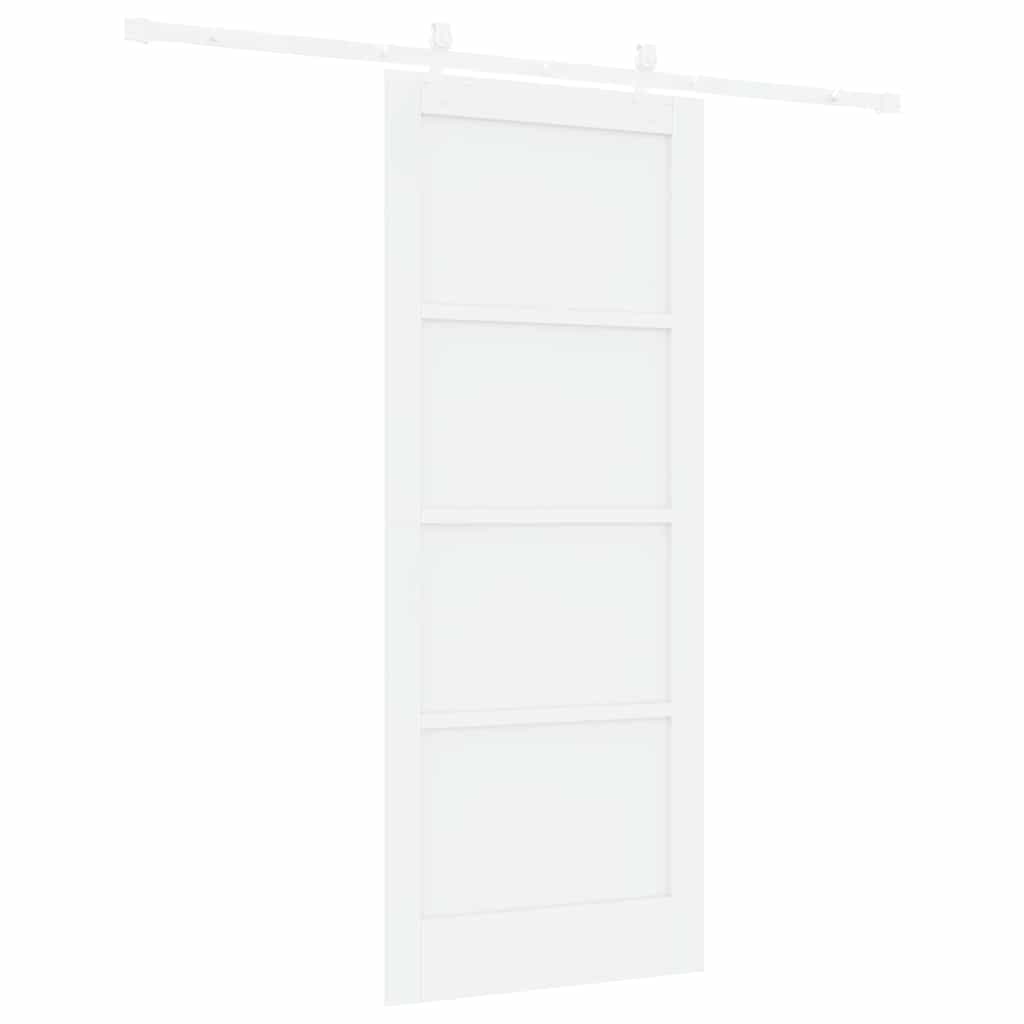 Schuifdeur Wit 83 x 202 cm Massief grenenhout