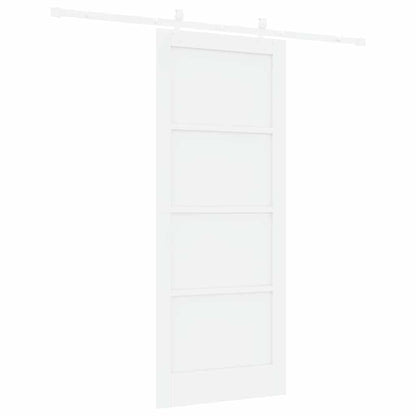 Schuifdeur Wit 83 x 202 cm Massief grenenhout