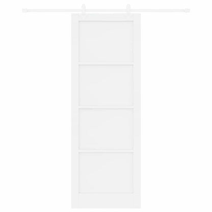 Schuifdeur Wit 83 x 232 cm Massief grenenhout en staal