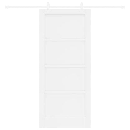 Schuifdeur Wit 86 x 198.5 cm Massief grenenhout en staal