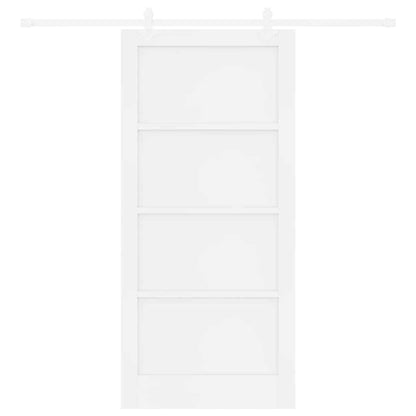 Schuifdeur Wit 93 x 202 cm Massief grenenhout en staal