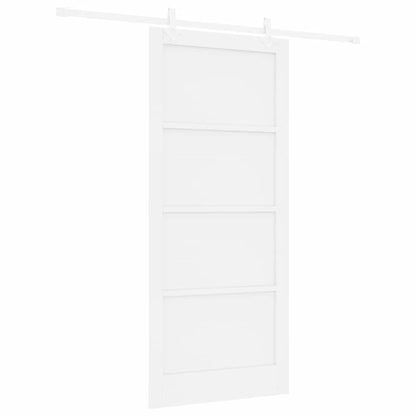 Schuifdeur Wit 93 x 211 cm Massief grenenhout en staal