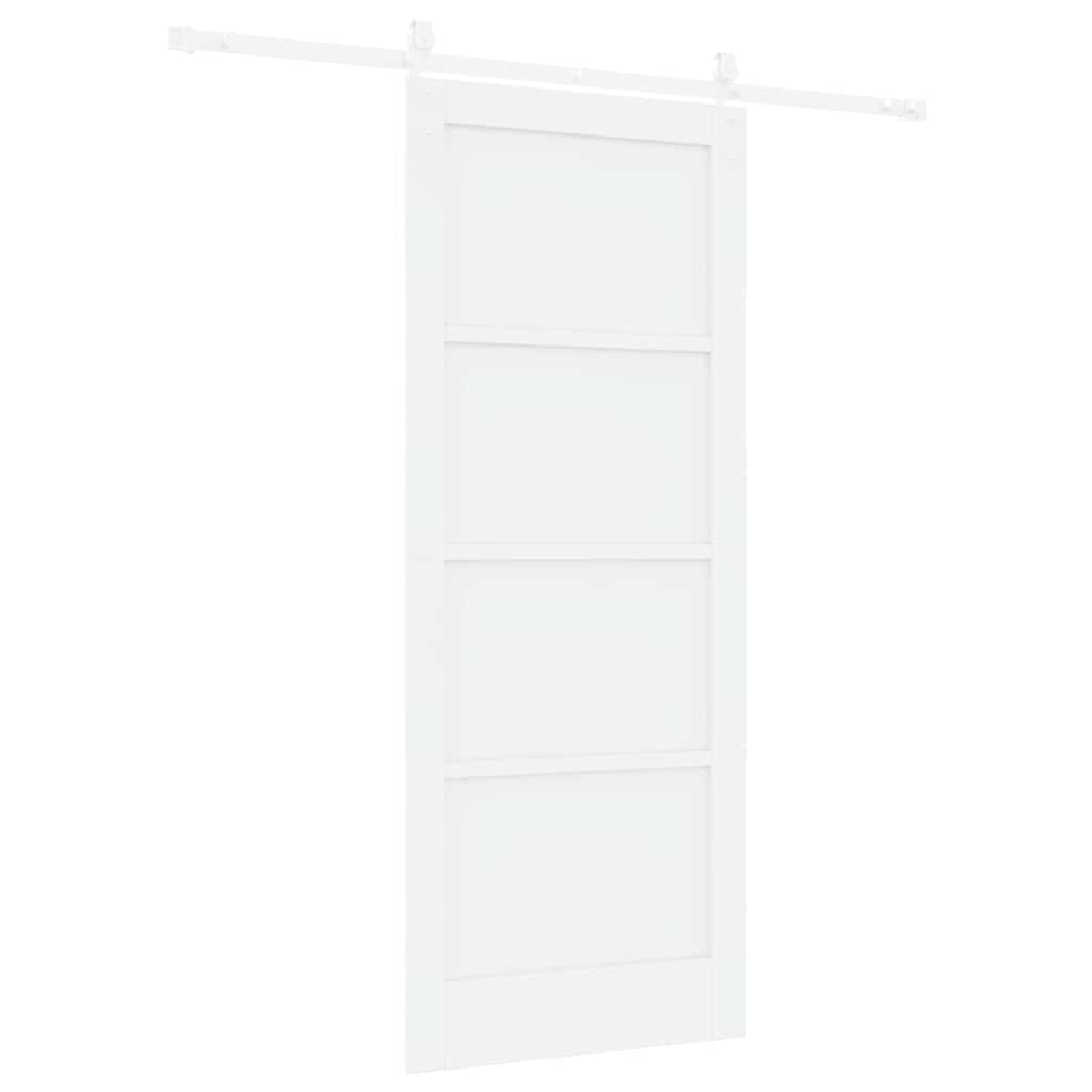 Schuifdeur ORKDAL Wit 83 x 202 cm Massief grenenhout