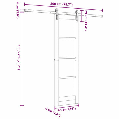 Schuifdeur Anders ORKDAL Wit 61 x 198,5 cm