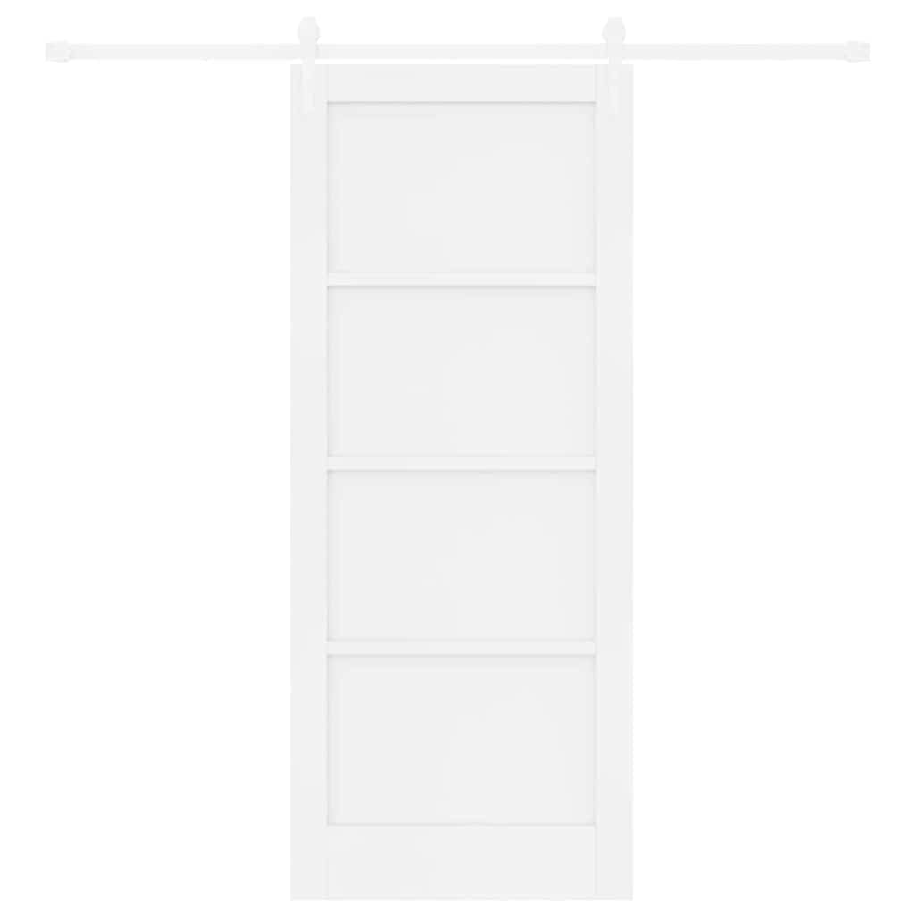 Schuifdeur ORKDAL Wit 83 x 202 cm Massief grenenhout