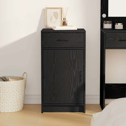 Dressoir met lade Zwart Eiken 40 x 40,5 x 75 cm Bewerkt hout