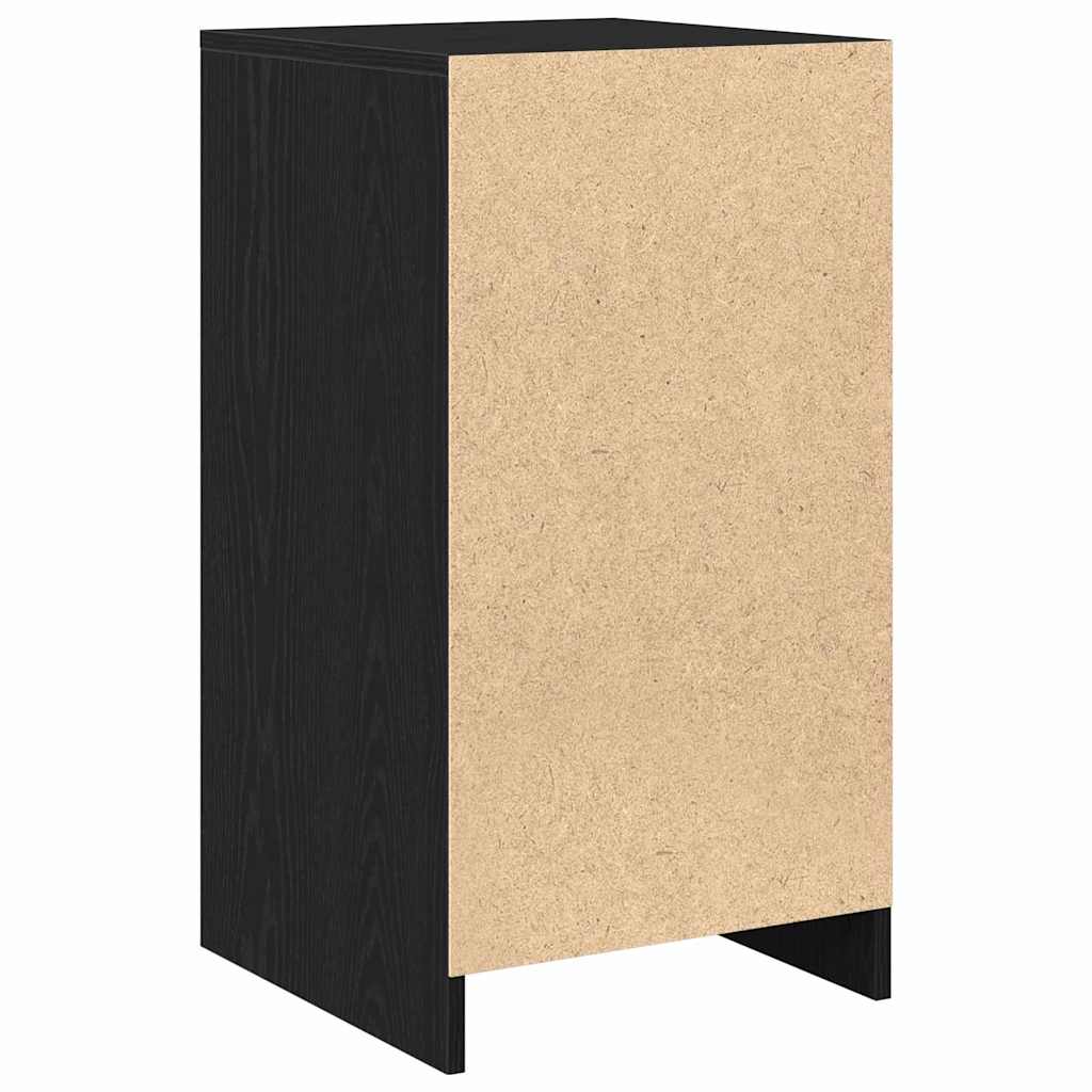 Dressoir met lade Zwart Eiken 40 x 40,5 x 75 cm Bewerkt hout