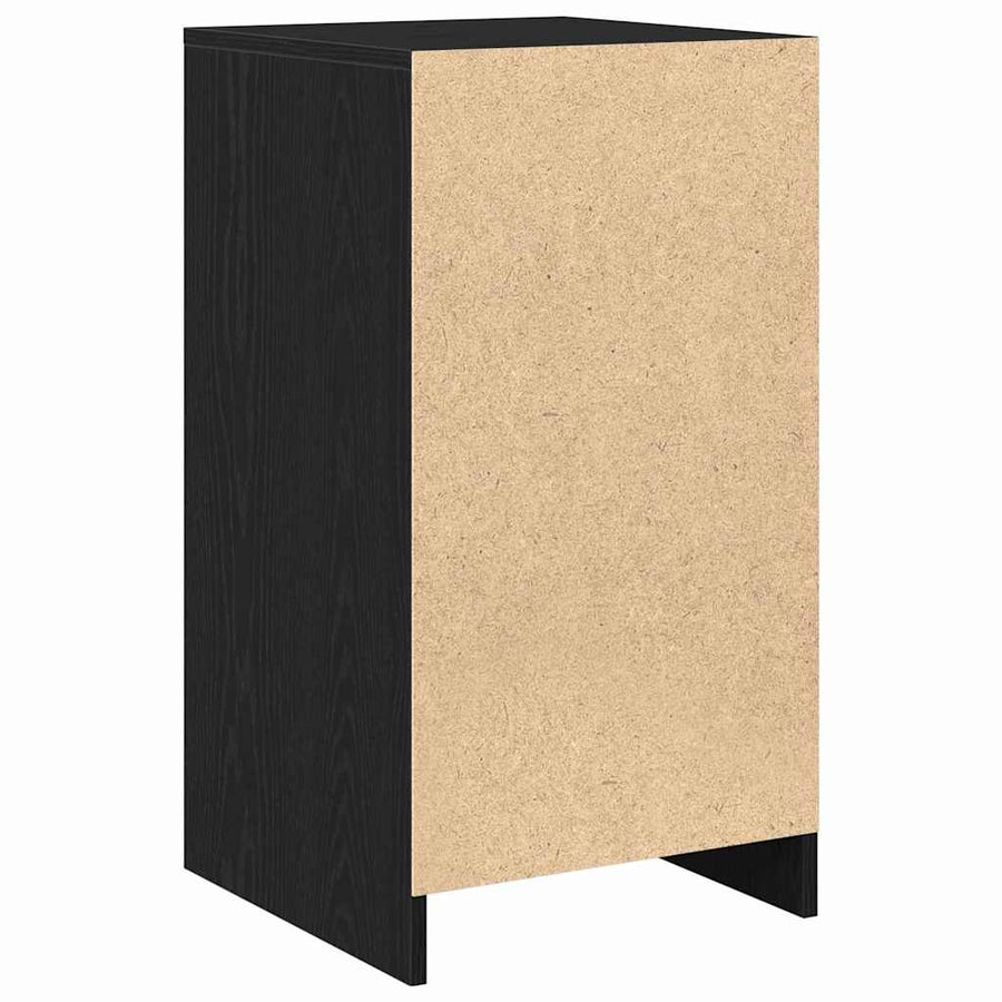 Dressoir met lade Zwart Eiken 40 x 40,5 x 75 cm Bewerkt hout