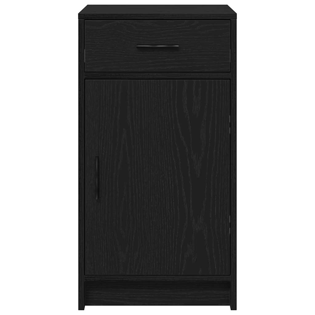 Dressoir met lade Zwart Eiken 40 x 40,5 x 75 cm Bewerkt hout