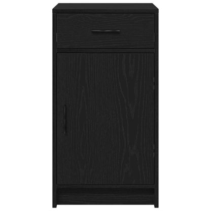 Dressoir met lade Zwart Eiken 40 x 40,5 x 75 cm Bewerkt hout