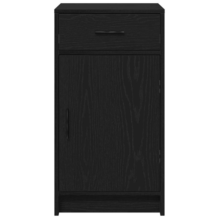 Dressoir met lade Zwart Eiken 40 x 40,5 x 75 cm Bewerkt hout