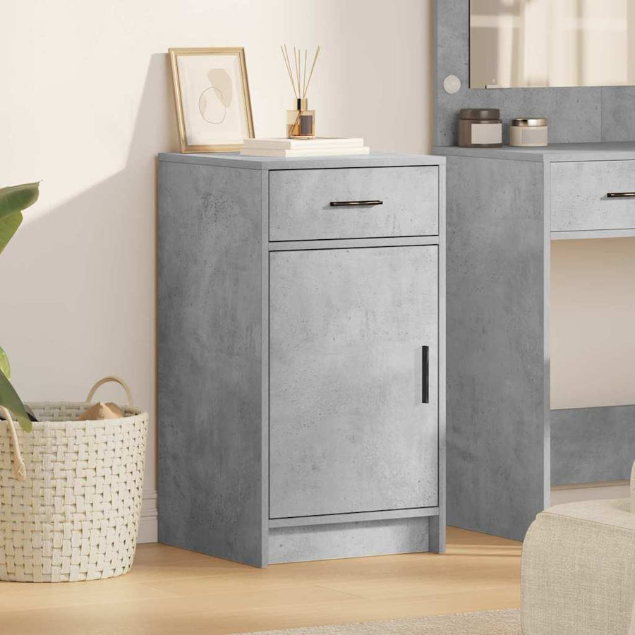 Dressoir met lade Beton Grijs 40 x 40,5 x 75 cm Bewerkt hout