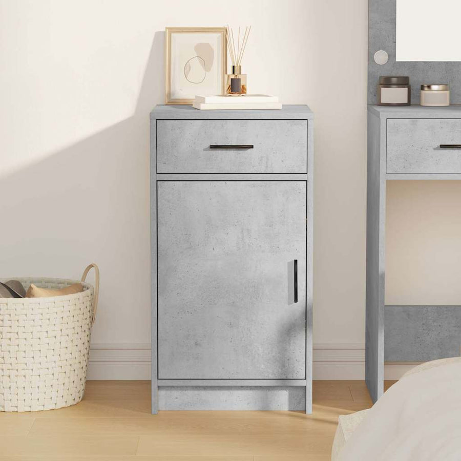 Dressoir met lade Beton Grijs 40 x 40,5 x 75 cm Bewerkt hout