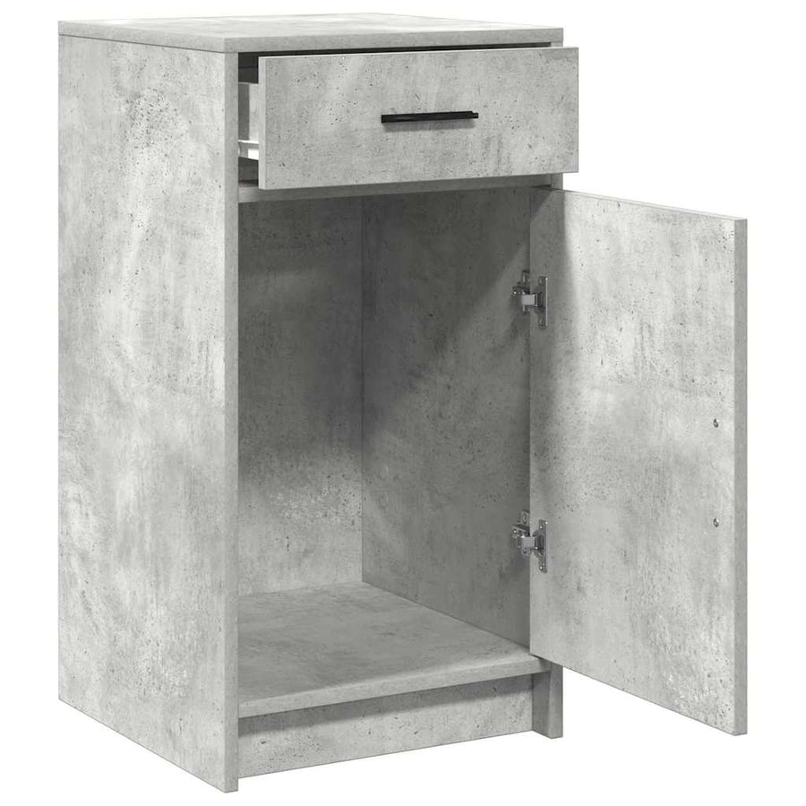 Dressoir met lade Beton Grijs 40 x 40,5 x 75 cm Bewerkt hout