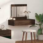 Kaptafel 83x40x70 cm bewerkt hout bruin met lade