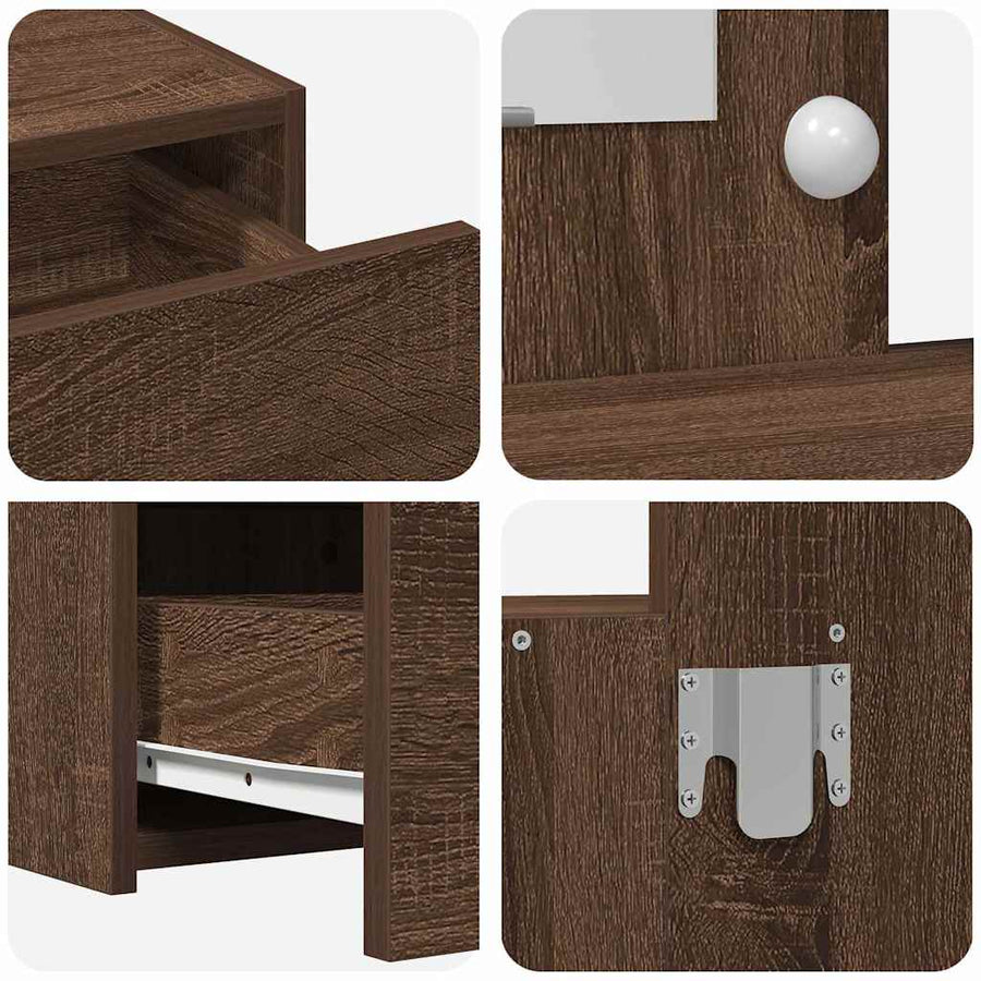 Plafondtafel met lade Bruin 83 x 40 x 70 cm Bewerkt hout
