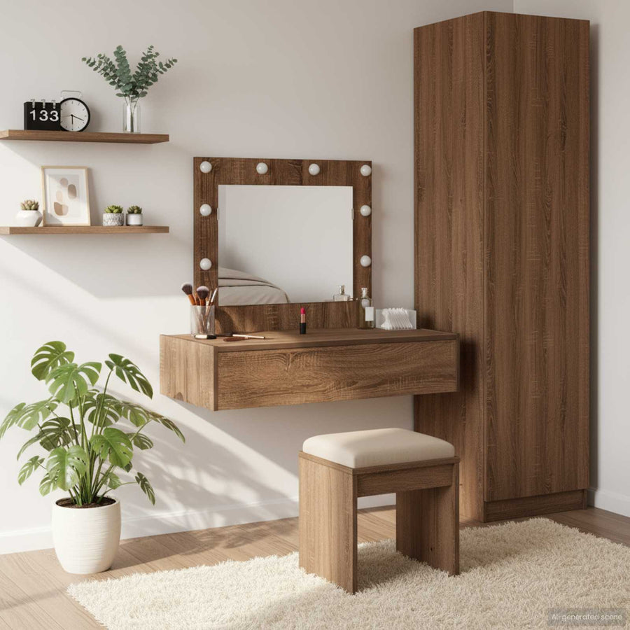 Plafondtafel met lade Bruin 83 x 40 x 70 cm Bewerkt hout